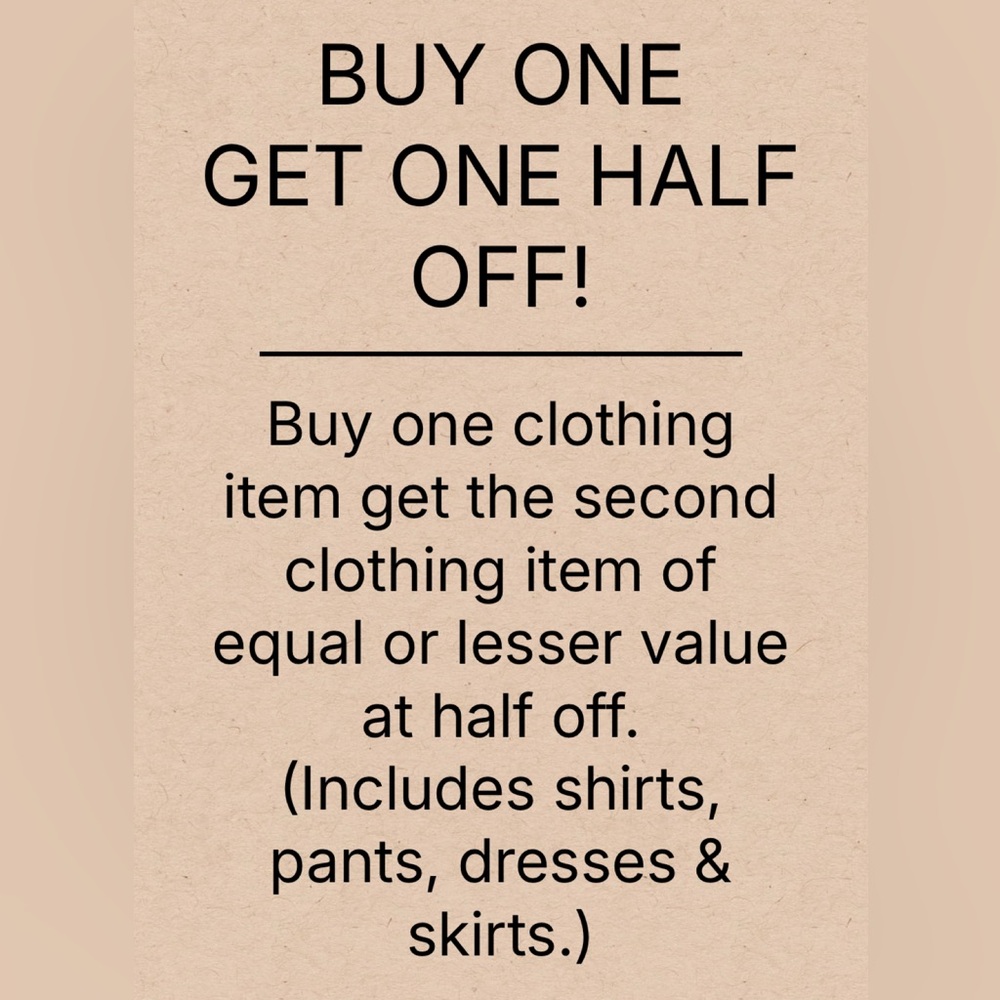 ‼️BOGO Half Off Sale‼️